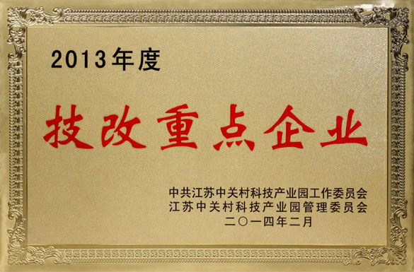 pg电子集团荣获“2013年度技改重点企业”称呼