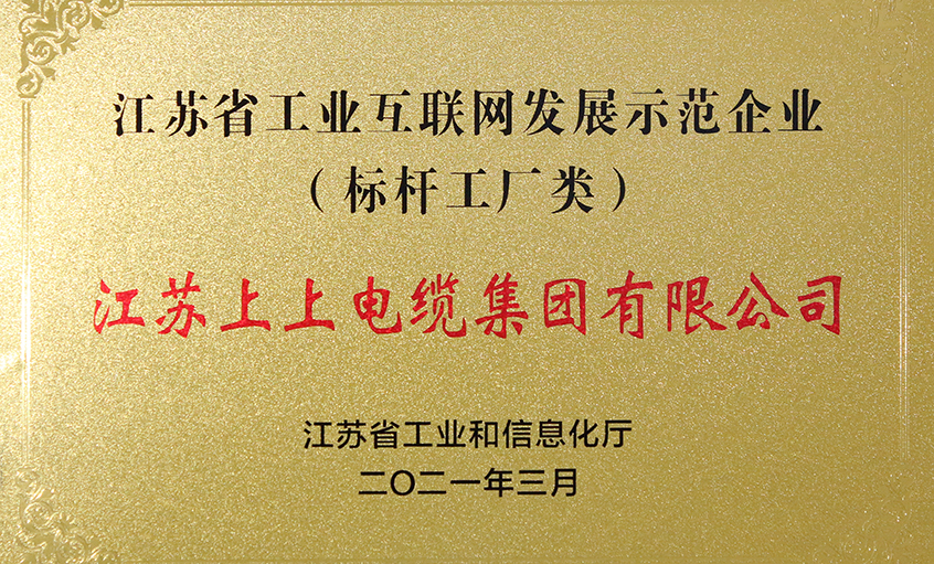 pg电子电缆获评“江苏省工业互联网生长示范企业”