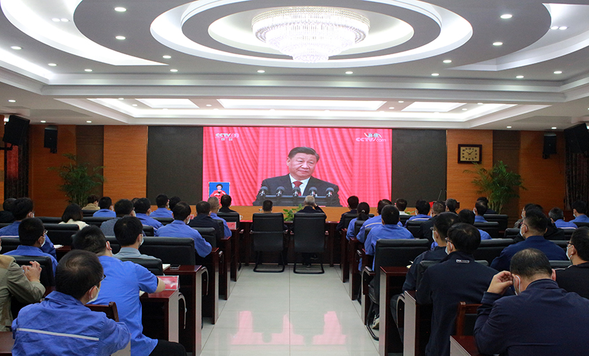 pg电子电缆党委组织全体党员寓目中国共产党第二十次全国代表大会开幕会