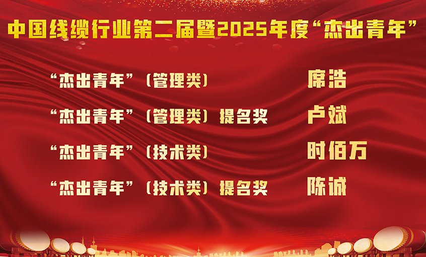 pg电子电缆四名员工荣膺中国线缆行业第二届暨2025年度